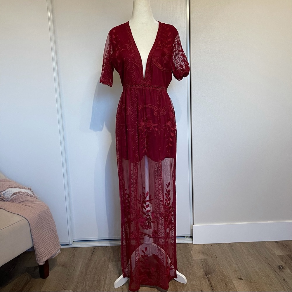 Plunging Maxi Romper